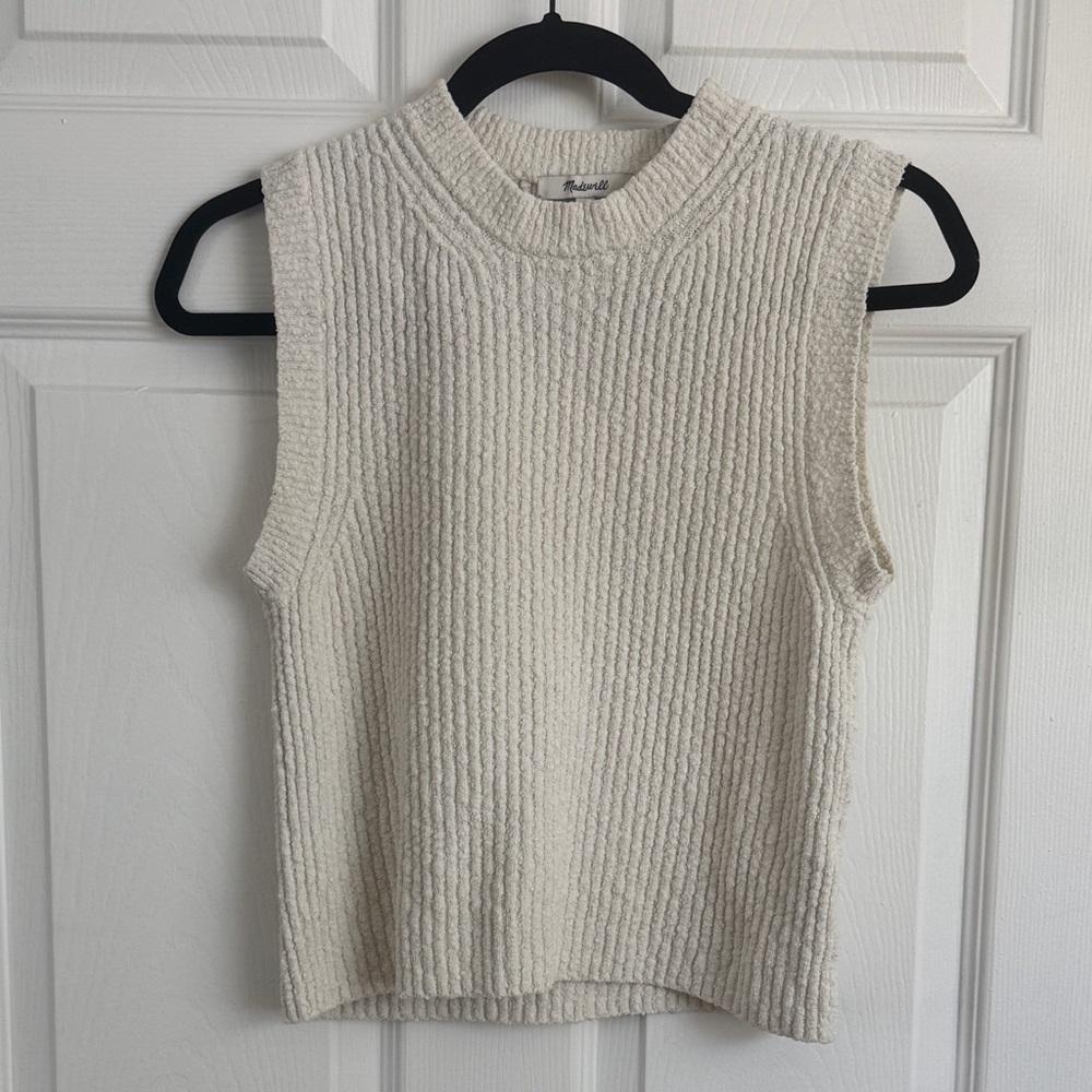 Madewell Seneca Boucle Tank in Antique Cream